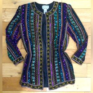 Silk Beaded one of kind jacket